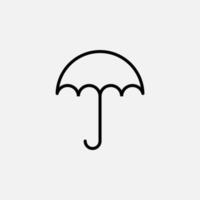 paraply, väder, skydd linje ikon, vektor, illustration, logotyp mall. lämplig för många ändamål. vektor