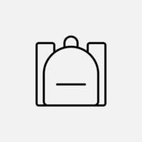 Rucksack, Schulsymbol, Vektor, Illustration, Logo-Vorlage. für viele Zwecke geeignet. vektor
