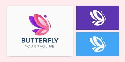 Beauty-Schmetterling-Logo-Vorlagen-Design vektor