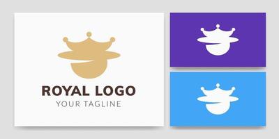 royal crown logotyp konceptdesign vektor