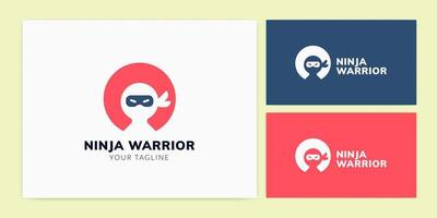 ninja illustration logotyp vektor