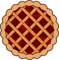 Wicker Pie-Symbol auf weißem Hintergrund, Vektorillustration vektor