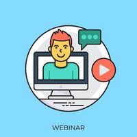 trendiga webinar koncept vektor