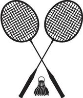 Badmintonschläger und Ballfederball vektor