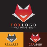 Fuchs-Logo-Vektor-Illustration-Design-Vorlage vektor