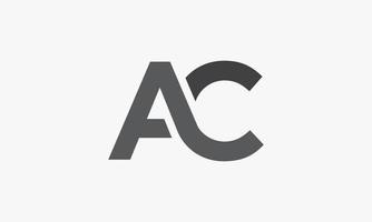 ac-Brief-Logo modernes Konzept isoliert auf weißem Hintergrund. vektor