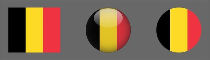 Belgien Flaggenset Sammlung, original vektor