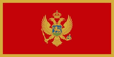 montenegro flagga vektor