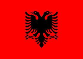 Albanien Flaggenvektor vektor