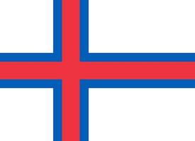 Flaggenvektor der Färöer vektor