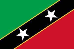 St. Kitts und Nevis Flaggenvektor vektor