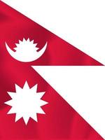 nepals nationella flagga viftande bakgrundsillustration vektor