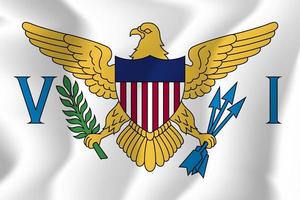amerikanska jungfruöarnas nationella flagga viftande bakgrundsillustration vektor