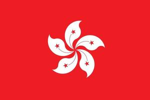Hongkong Flaggenvektor vektor