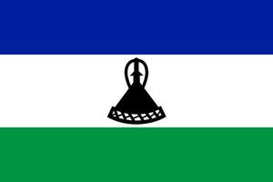 lesotho flagga vektor