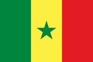 senegal flagga vektor