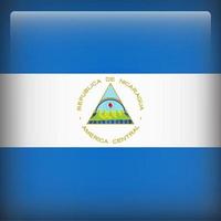 nicaragua fyrkantiga nationella flaggan vektorillustration vektor