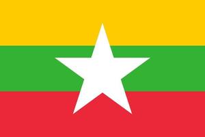 myanmar flagga vektor