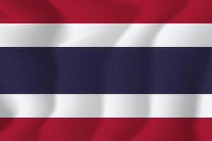 thailändische nationale wehende flagge hintergrundillustration vektor