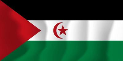 sahraui arabische demokratische republik national wehende flagge hintergrundillustration vektor