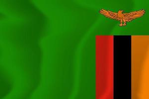 zambias nationella viftande flagga bakgrundsillustration vektor