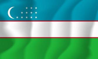 usbekistan national wehende flagge hintergrundillustration vektor