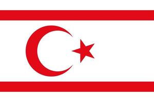 Flaggenvektor der türkischen Republik Nordzypern vektor