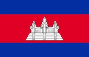 Kambodscha Flaggenvektor vektor