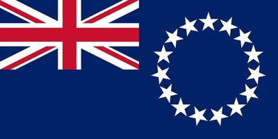 Cook Islands flagga vektor