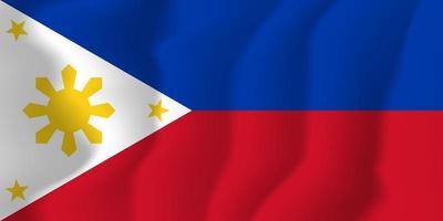 philippinen national wehende flagge hintergrundillustration vektor
