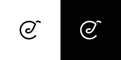 enkel och modern bokstav c initialer musik logotyp design vektor