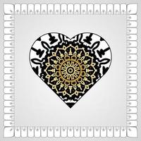 cirkulärt mönster i form av mandala med blomma för henna mandala tatuering dekoration vektor
