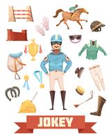 Jockey Munition Dekorative Icons Set vektor