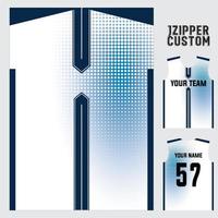 weiße Basis blaue Gradientenlinie. abstraktes Konzept Vektor-Trikot-Mustervorlage für den Druck oder die Sublimation Sportuniformen Fußball Volleyball Basketball E-Sport Radfahren und Angeln vektor