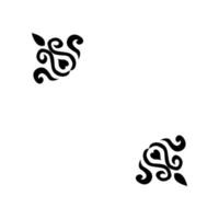 Stammes-Ornament-Design für die Ecke der Buchseite vektor