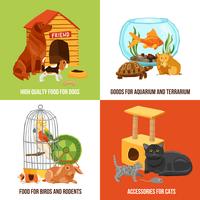 Home Pets 2x2 Design-Konzept vektor