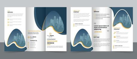 Corporate Business Trifold Broschüren-Vorlagendesign vektor