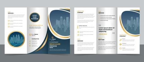 Corporate Business Trifold Broschüren-Vorlagendesign vektor