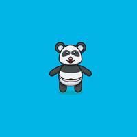 süßes Pandababy. Charakter, Logo, Symbol und Inspirationsdesign. vektor