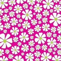 hübsches rosa Gänseblümchen-Blumen-Landmuster vektor