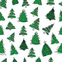 Musterset Sammlung von Handzeichnung Weihnachtsbaumschmuck vektor