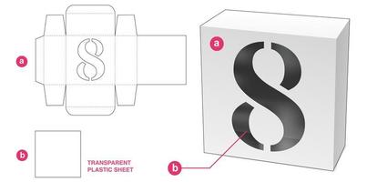 Box mit schablonierter 8-stelliger Alphabet-Fenster-Stanzschablone vektor