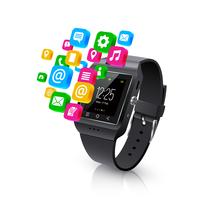 Smartwatch-applikationer Uppgifter Konceptlustration vektor