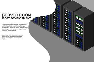 isometrische Serverausrüstung vektor