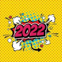 2022 Comic-Sprechblase Cartoon. Kunst- und Illustrationsvektordatei. vektor