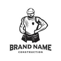 Logo der Bauarbeiter vektor