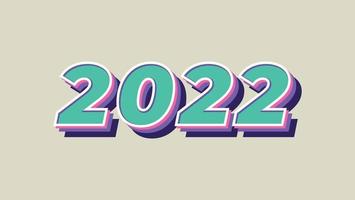 Frohes neues Jahr 2022 bunt. Kartenelement Dekoration Hintergrund vektor