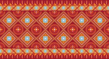 etniskt tyg texturmönster abstrakt geometrisk vektor aztec orientalisk illustration retro broderi upprepande keramisk kakel