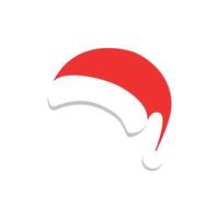Weihnachtsmann-Hut isoliert auf weißem Hintergrund. Attribut des neuen Jahres. Dekorationselement. Urlaub-Vektor-Illustration. vektor