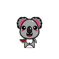 niedliches Koala-Cartoon-Charakter-Design-Maskottchen vektor